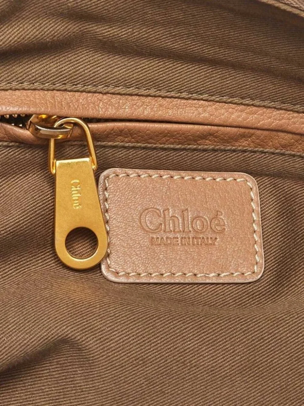 Chloe Light Beige/Brown Nubuck Leather Medium Marcie Bag